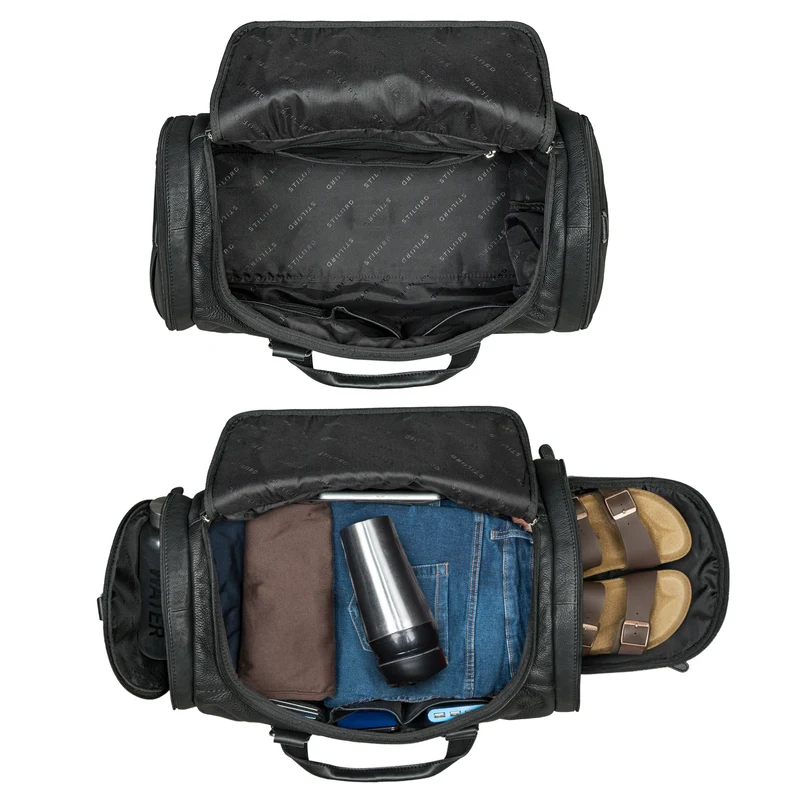 "Salvador" Robuster Weekender Herren Leder mit Schuhfach 30L