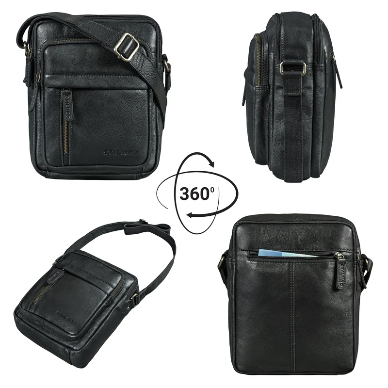 "Ivano" Kleine Umhängetasche Herren Leder für 10,9 Zoll Tablet