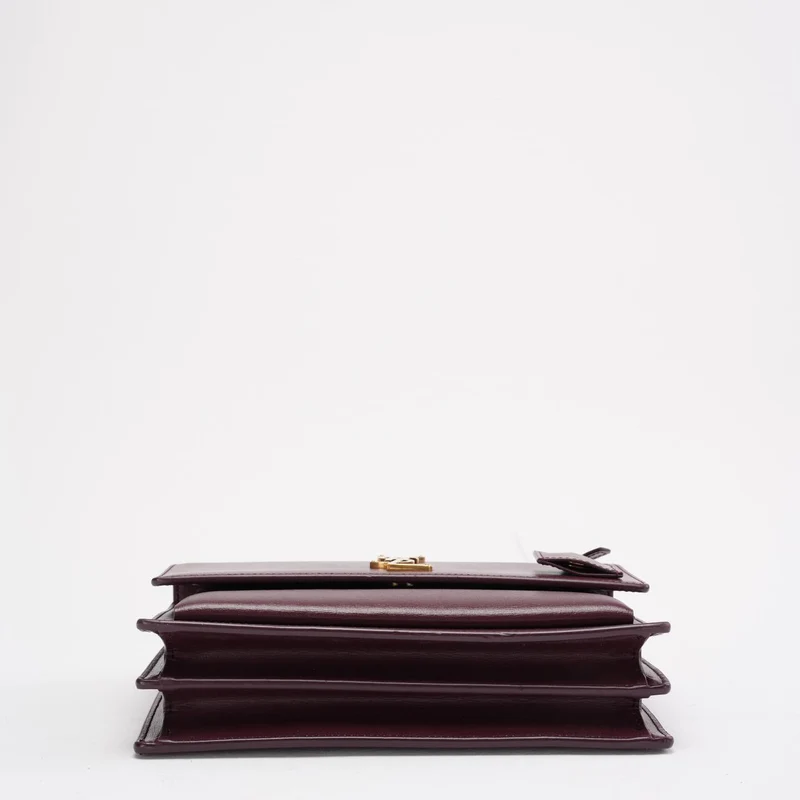 Saint Laurent Burgunderrotes Kalbsleder Medium Monogram Sunset 2018