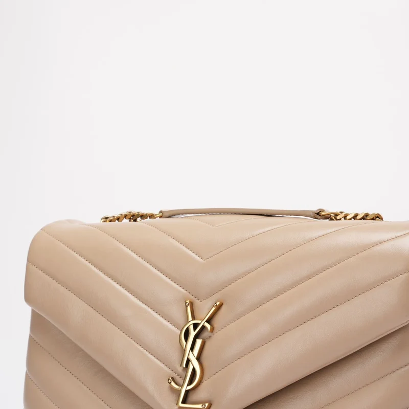Saint Laurent Beige LouLou Medium Leder 2020