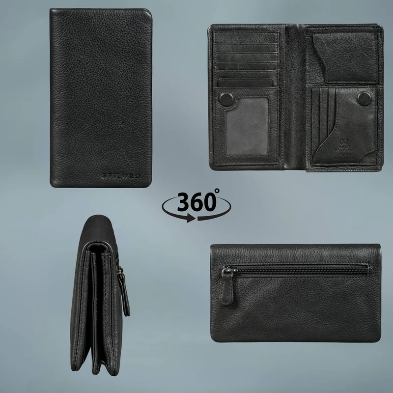 "Kenan" XL Leder Portemonnaie Herren mit Münzfach & RFID für 11 Karten