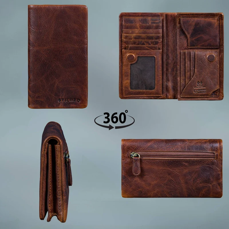"Kenan" XL Leder Portemonnaie Herren mit Münzfach & RFID für 11 Karten