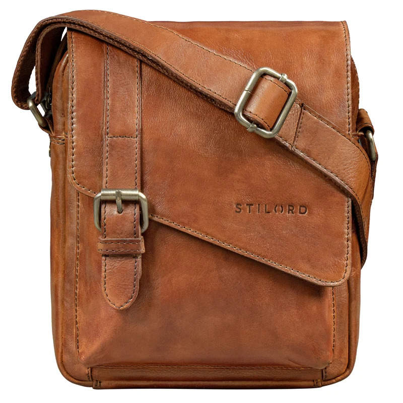 "Ryder" Kleine Vintage Leder Herrenhandtasche zum Umhängen