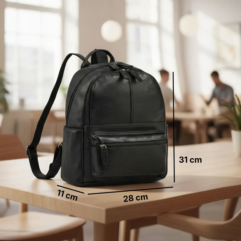 "Marcella" Moderner Kleiner Leder Rucksack Damen 13 Zoll
