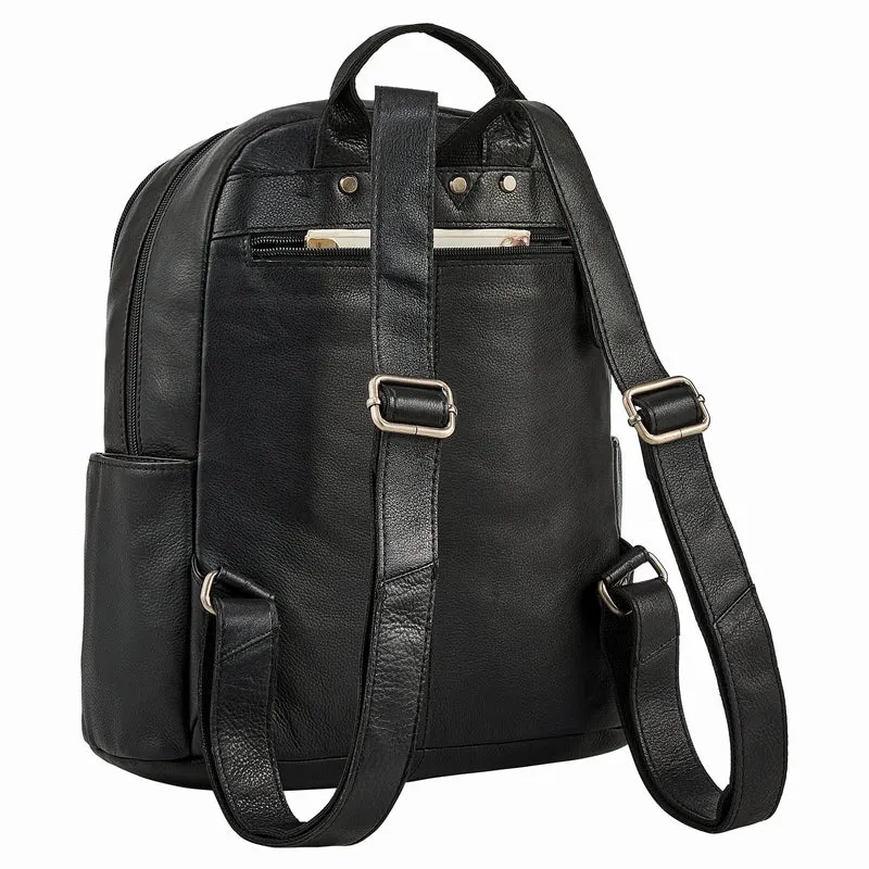 "Marcella" Moderner Kleiner Leder Rucksack Damen 13 Zoll