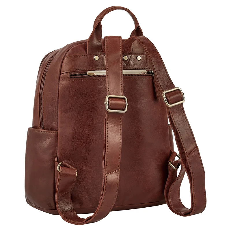 "Marcella" Moderner Kleiner Leder Rucksack Damen 13 Zoll