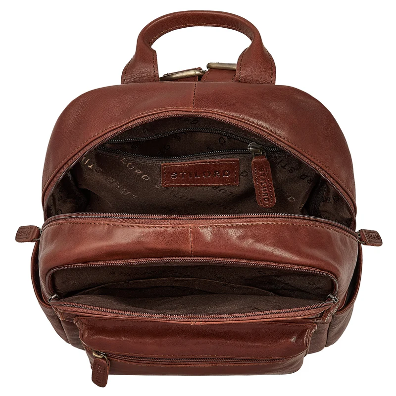 "Marcella" Moderner Kleiner Leder Rucksack Damen 13 Zoll
