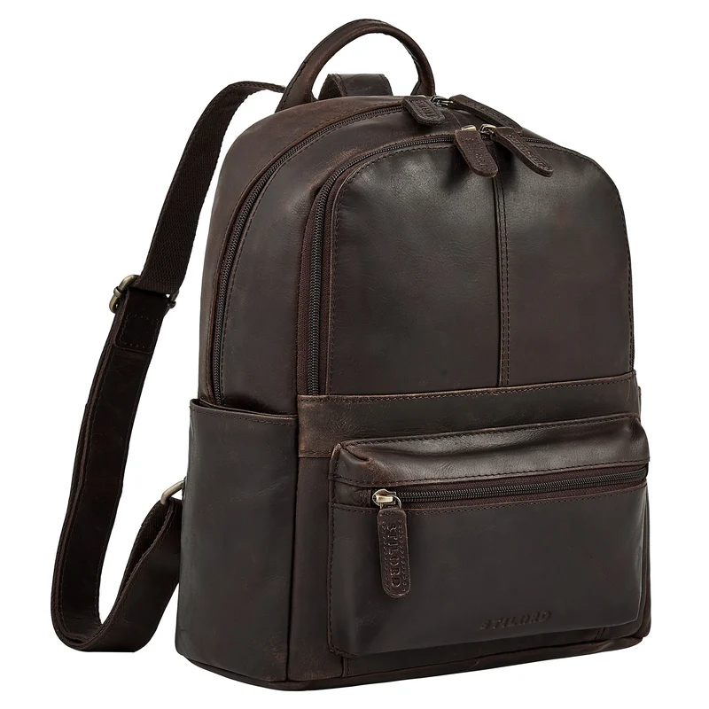 "Marcella" Moderner Kleiner Leder Rucksack Damen 13 Zoll