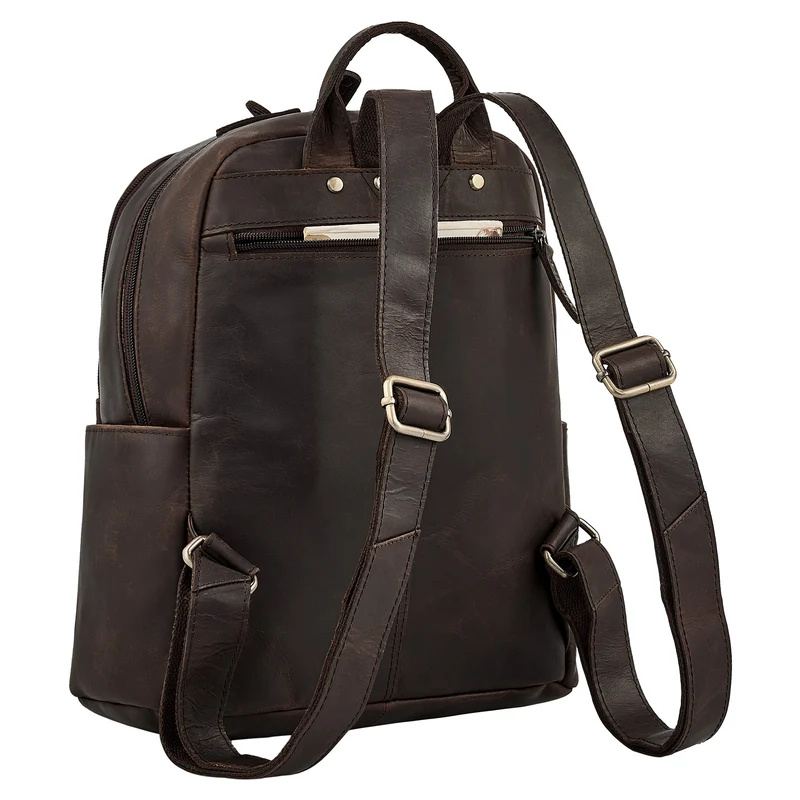 "Marcella" Moderner Kleiner Leder Rucksack Damen 13 Zoll