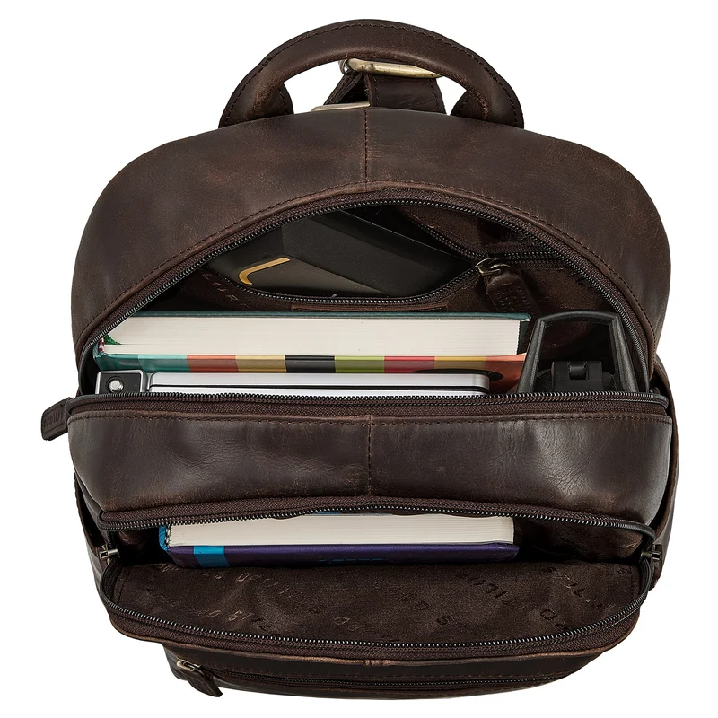 "Marcella" Moderner Kleiner Leder Rucksack Damen 13 Zoll
