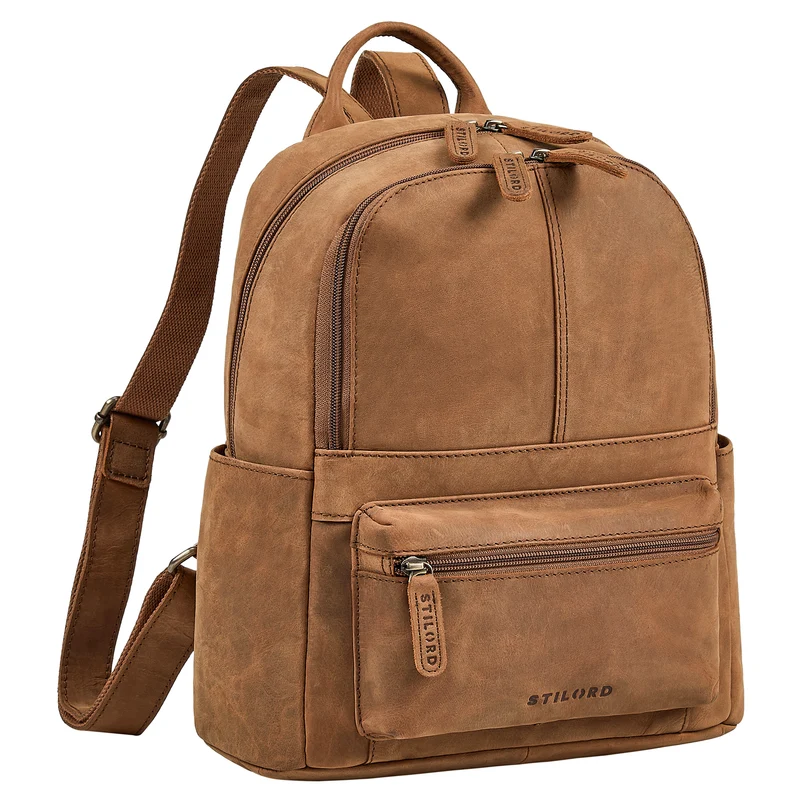 "Marcella" Moderner Kleiner Leder Rucksack Damen 13 Zoll