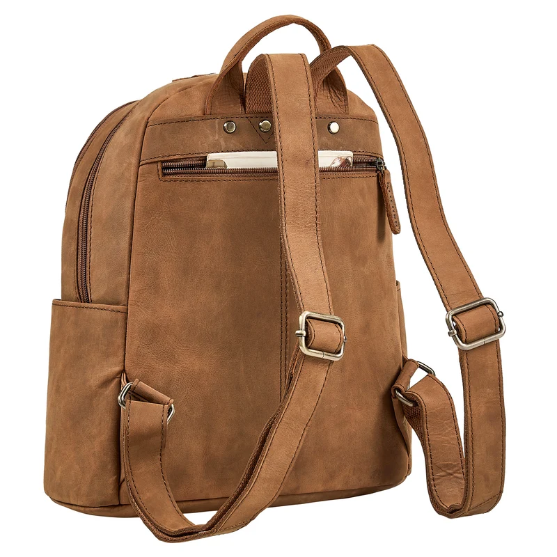 "Marcella" Moderner Kleiner Leder Rucksack Damen 13 Zoll