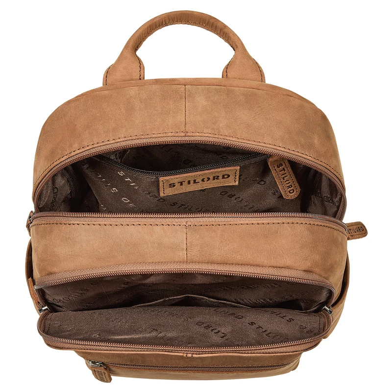 "Marcella" Moderner Kleiner Leder Rucksack Damen 13 Zoll