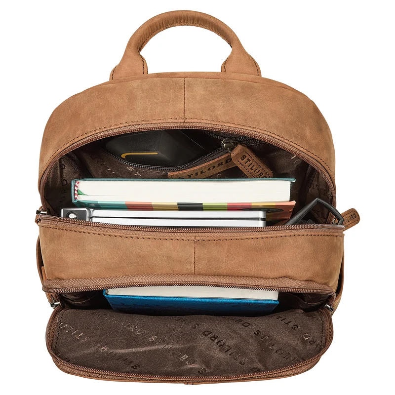 "Marcella" Moderner Kleiner Leder Rucksack Damen 13 Zoll
