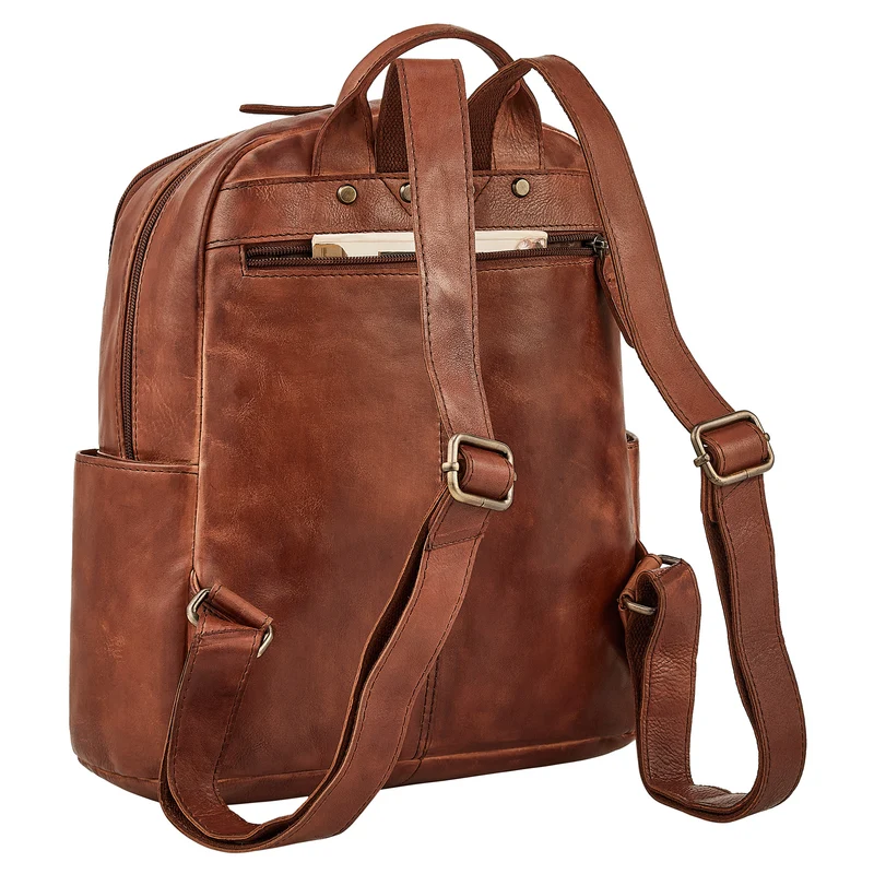 "Marcella" Moderner Kleiner Leder Rucksack Damen 13 Zoll