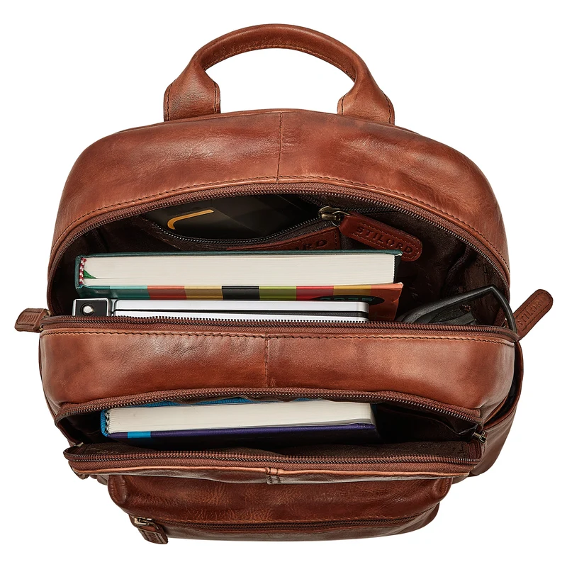"Marcella" Moderner Kleiner Leder Rucksack Damen 13 Zoll