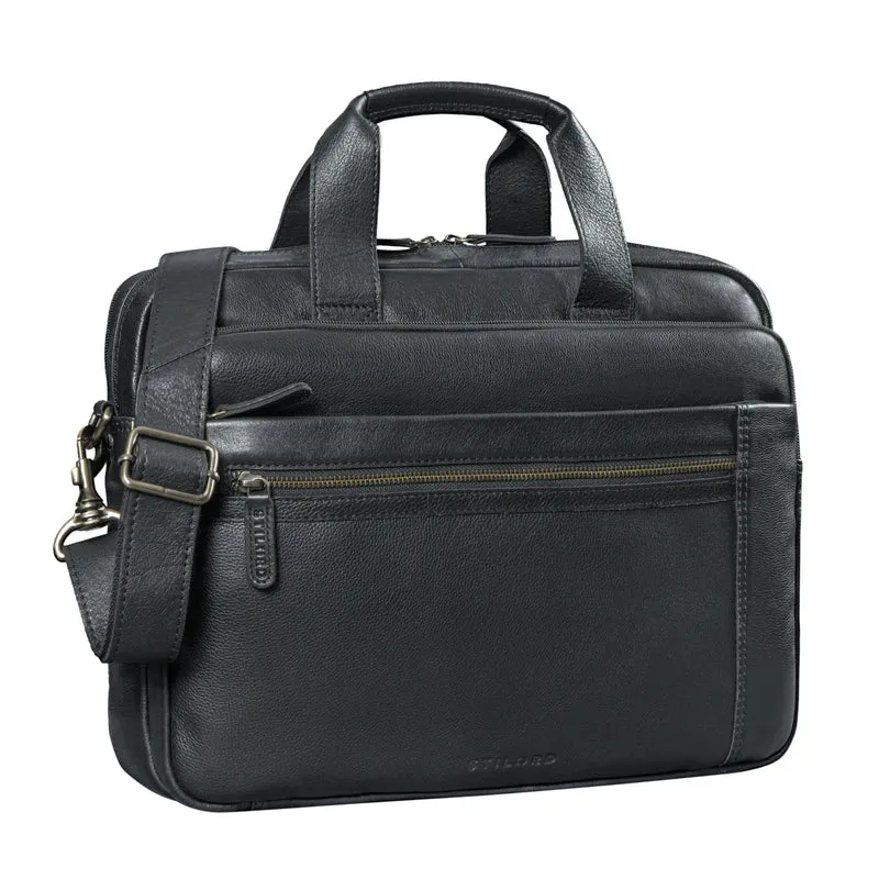 "Alberto" Geräumige Laptoptasche 15.6 Zoll Leder für Herren