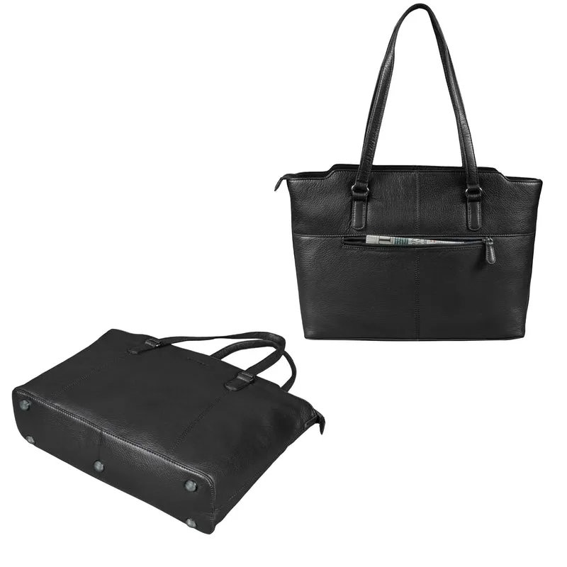 "Livia" Leder Shopper Tasche Damen Groß 2-teiliges Set mit Clutch
