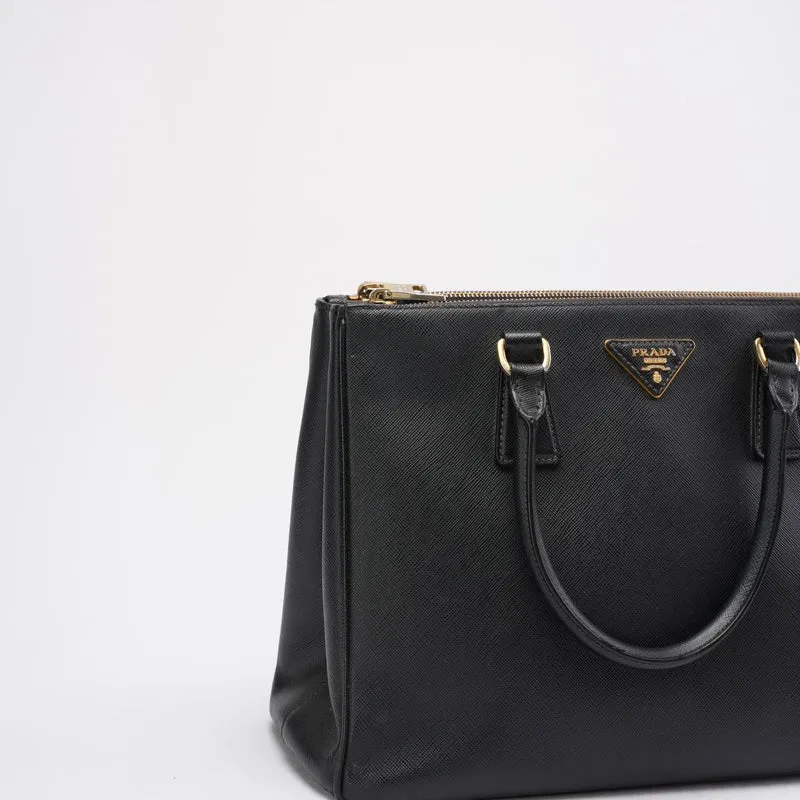 Prada Galleria Tote Bag in Schwarz aus Saffiano-Leder