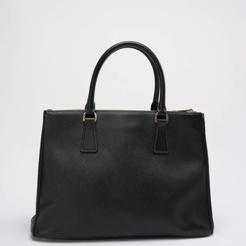 Prada Galleria Tote Bag in Schwarz aus Saffiano-Leder