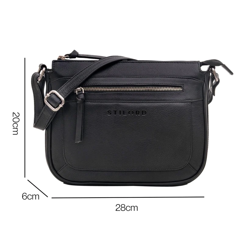 "Philine" Kleine Vintage Leder Handtasche für Damen zum Umhängen
