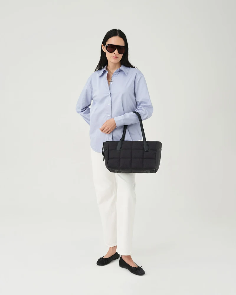 Tela Tote Small Black Canvas