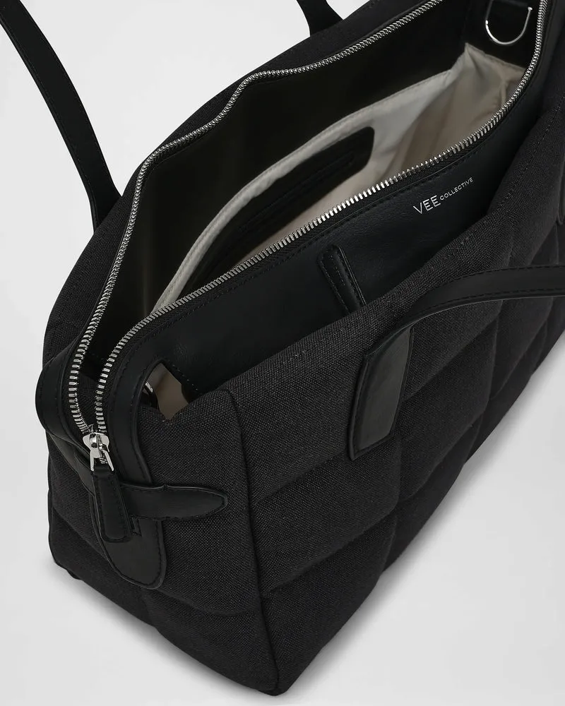 Tela Tote Small Black Canvas