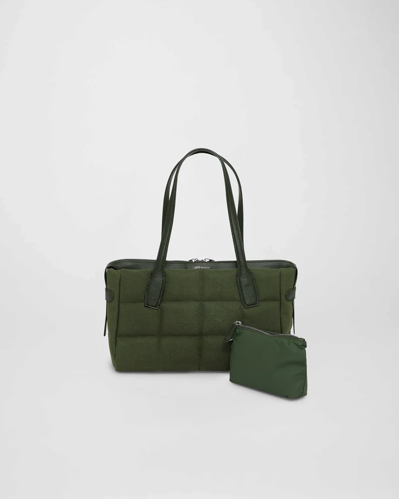 Tela Tote Small Olive Canvas