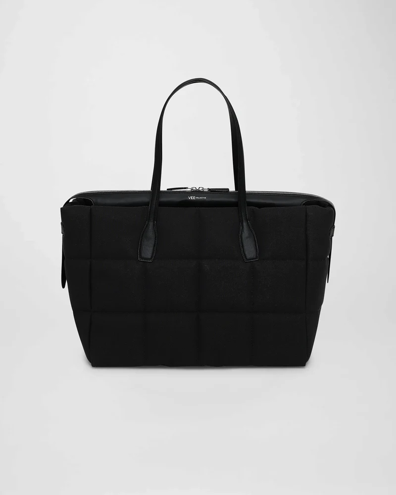 Tela Tote Large Black Canvas