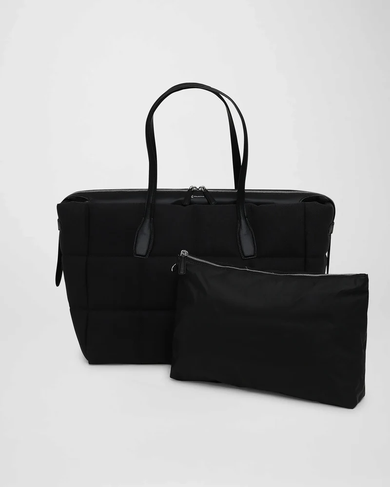 Tela Tote Large Black Canvas