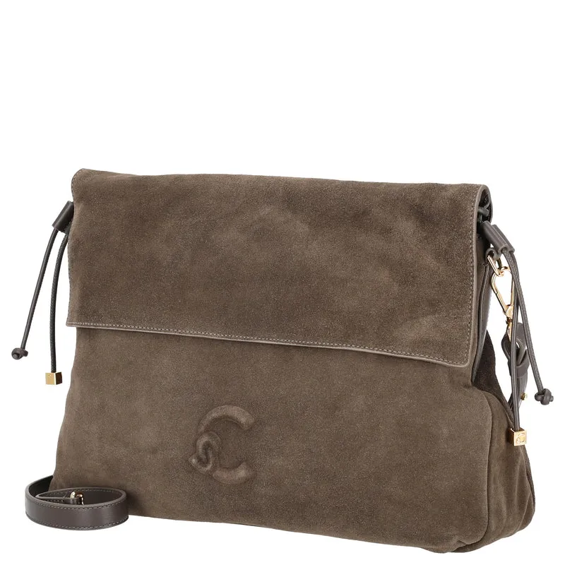 Coccinelle Lidia Suede Bim - Umhängetasche 40 cm (fango)