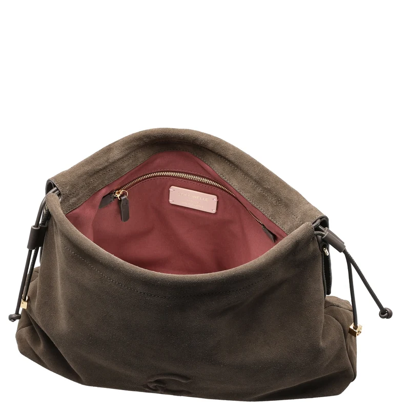 Coccinelle Lidia Suede Bim - Umhängetasche 40 cm (fango)