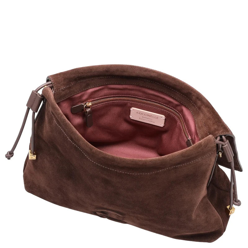 Coccinelle Lidia Suede Bim - Schultertasche 31 cm (brunette/brunet)