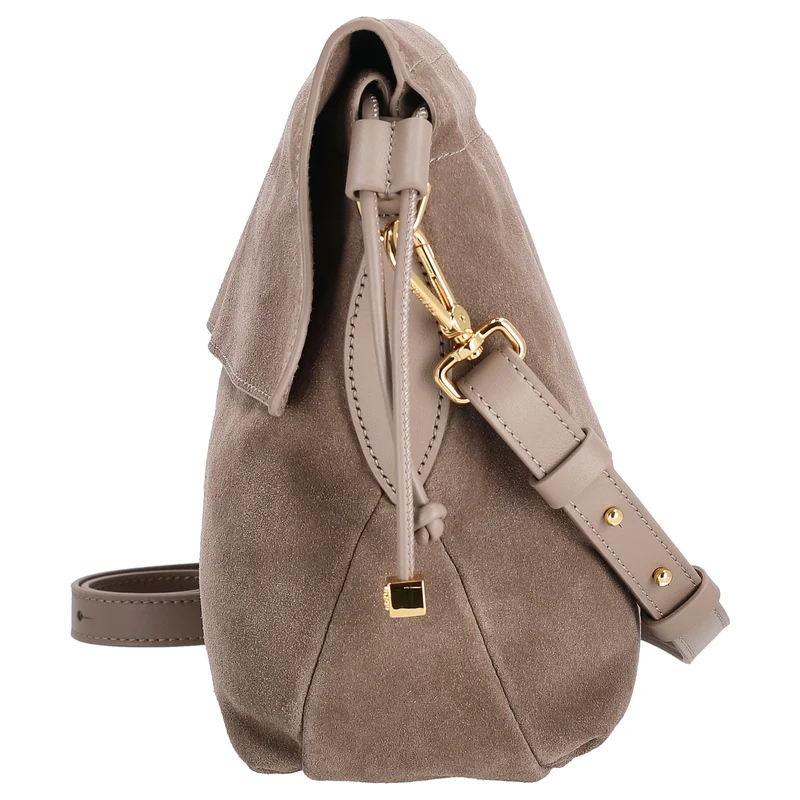 Coccinelle Lidia Suede Bim - Schultertasche 31 cm (warm taupe)