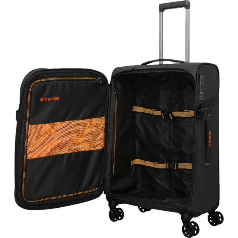 Travelite Briize 4-Rollen-Trolley M 67 cm -Schwarz