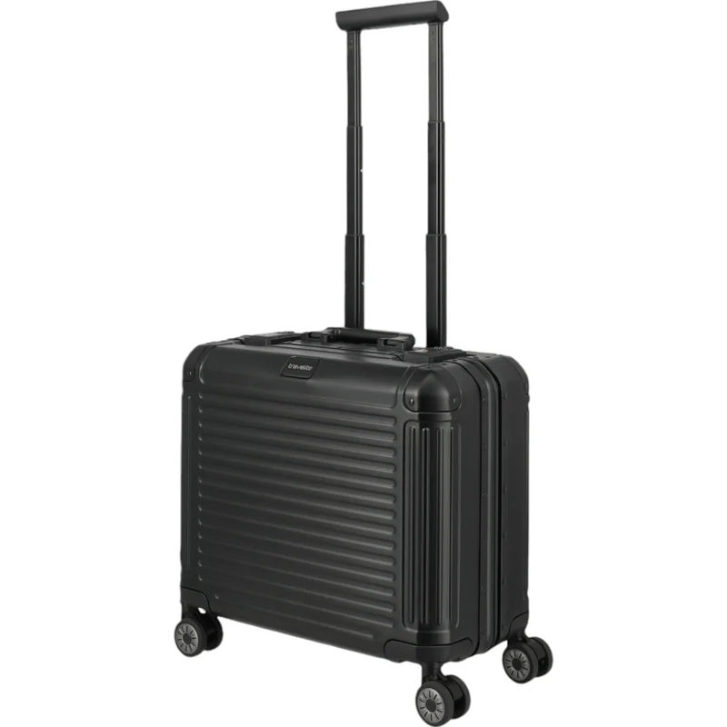 Travelite Next 4-Rad Business Trolley aus Aluminium 44 cm -Schwarz