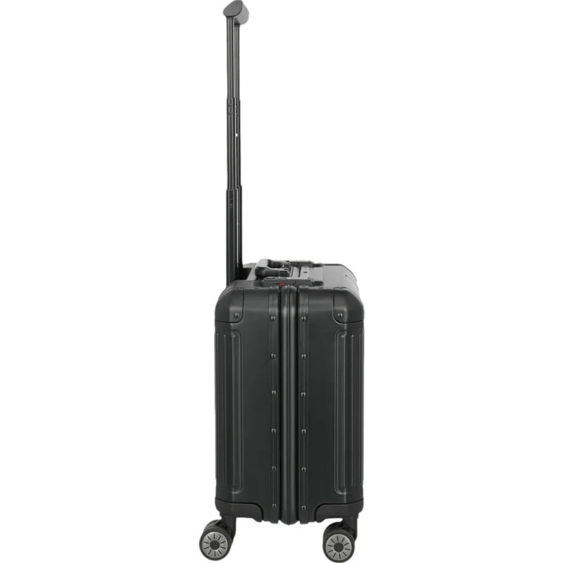 Travelite Next 4-Rad Business Trolley aus Aluminium 44 cm -Schwarz