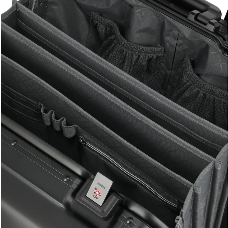 Travelite Next 4-Rad Business Trolley aus Aluminium 44 cm -Schwarz