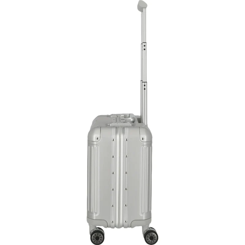 Travelite Next 4-Rad Business Trolley aus Aluminium 44 cm -Silber
