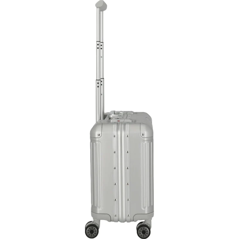 Travelite Next 4-Rad Business Trolley aus Aluminium 44 cm -Silber