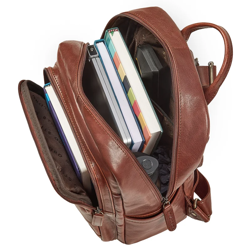 "Clarissa" Leder Rucksack Damen Mittelgroß für Tablet 13 Zoll