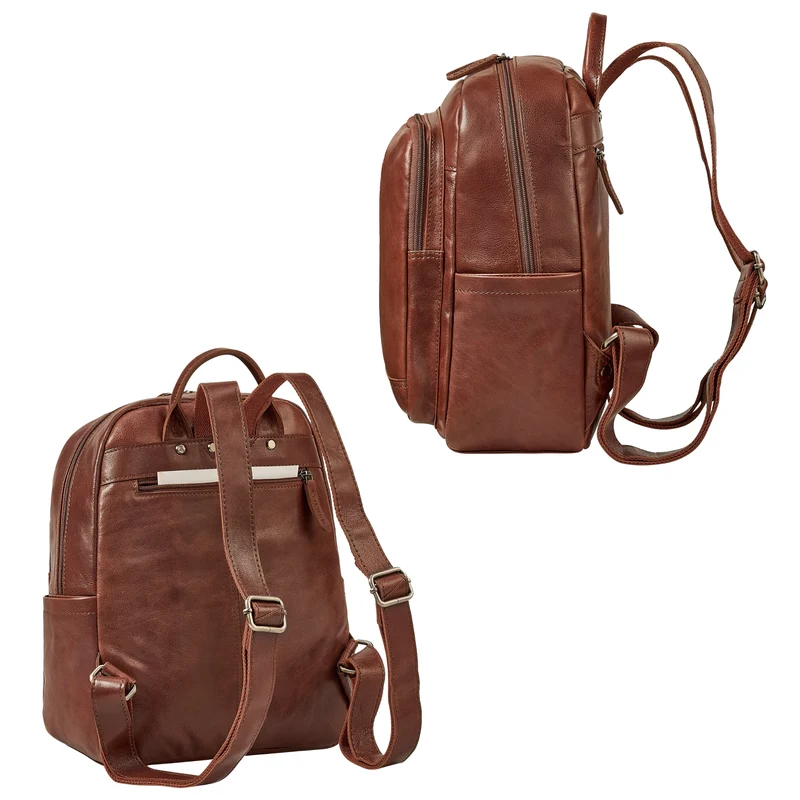 "Clarissa" Leder Rucksack Damen Mittelgroß für Tablet 13 Zoll