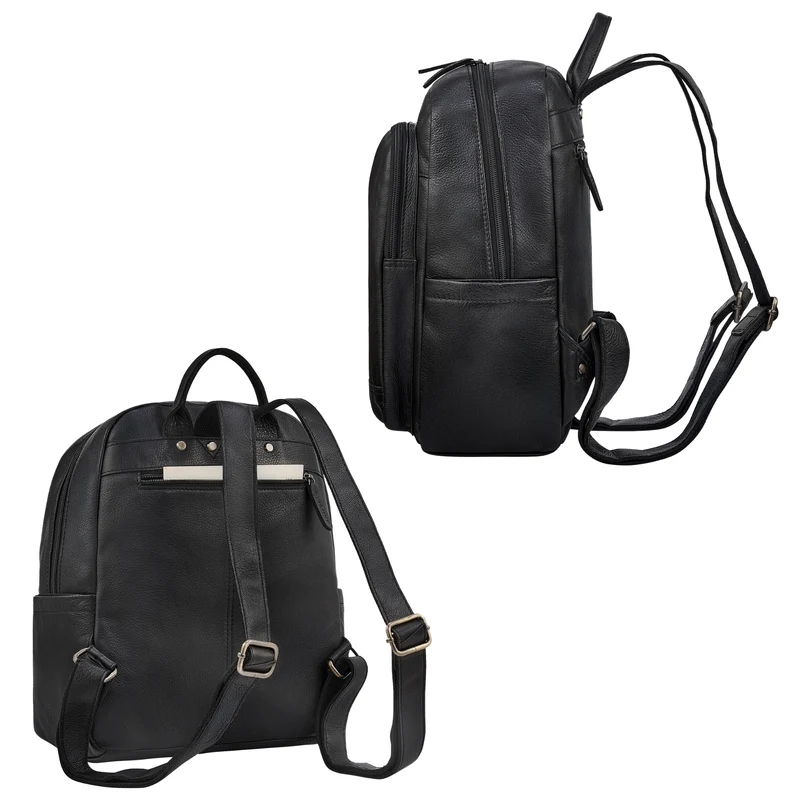 "Clarissa" Leder Rucksack Damen Mittelgroß für Tablet 13 Zoll