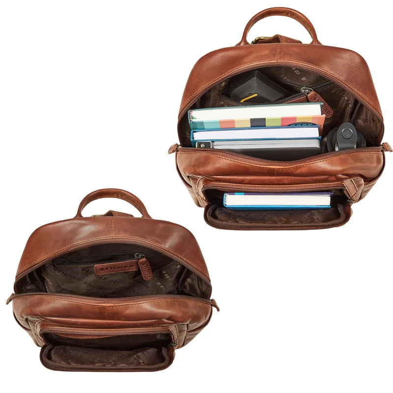 "Clarissa" Leder Rucksack Damen Mittelgroß für Tablet 13 Zoll