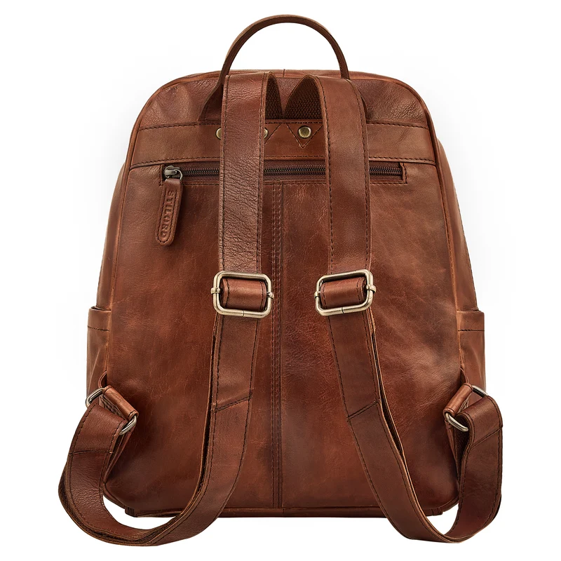"Clarissa" Leder Rucksack Damen Mittelgroß für Tablet 13 Zoll