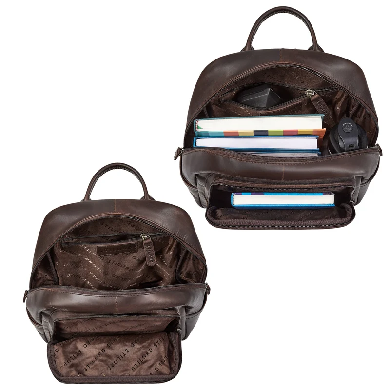 "Clarissa" Leder Rucksack Damen Mittelgroß für Tablet 13 Zoll