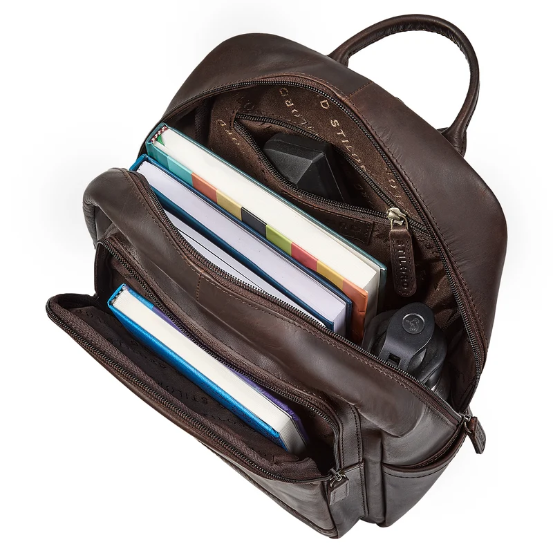 "Clarissa" Leder Rucksack Damen Mittelgroß für Tablet 13 Zoll