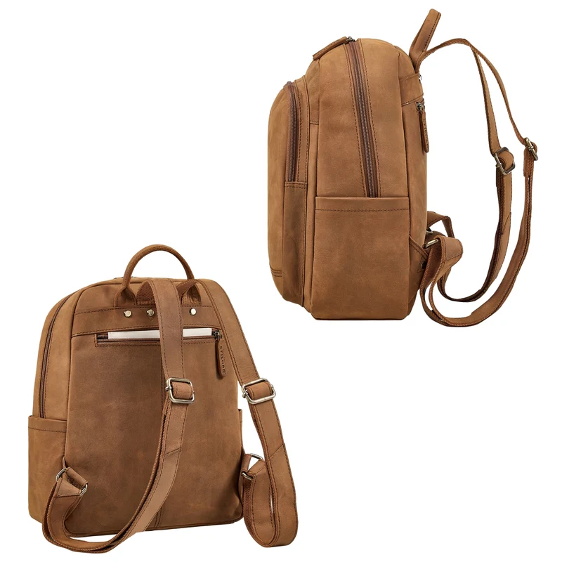 "Clarissa" Leder Rucksack Damen Mittelgroß für Tablet 13 Zoll