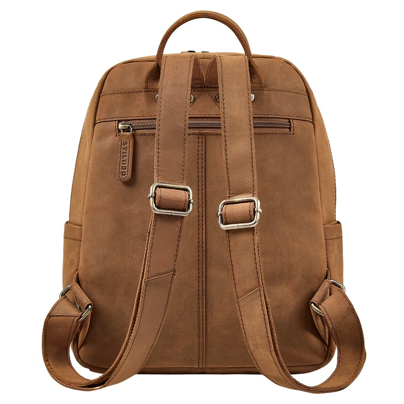 "Clarissa" Leder Rucksack Damen Mittelgroß für Tablet 13 Zoll