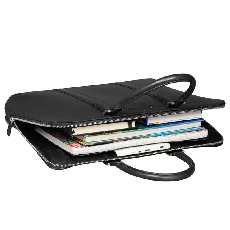 "Leonora" Schmale Aktentasche Damen Leder 15,6 - 16 Zoll Laptoptasche